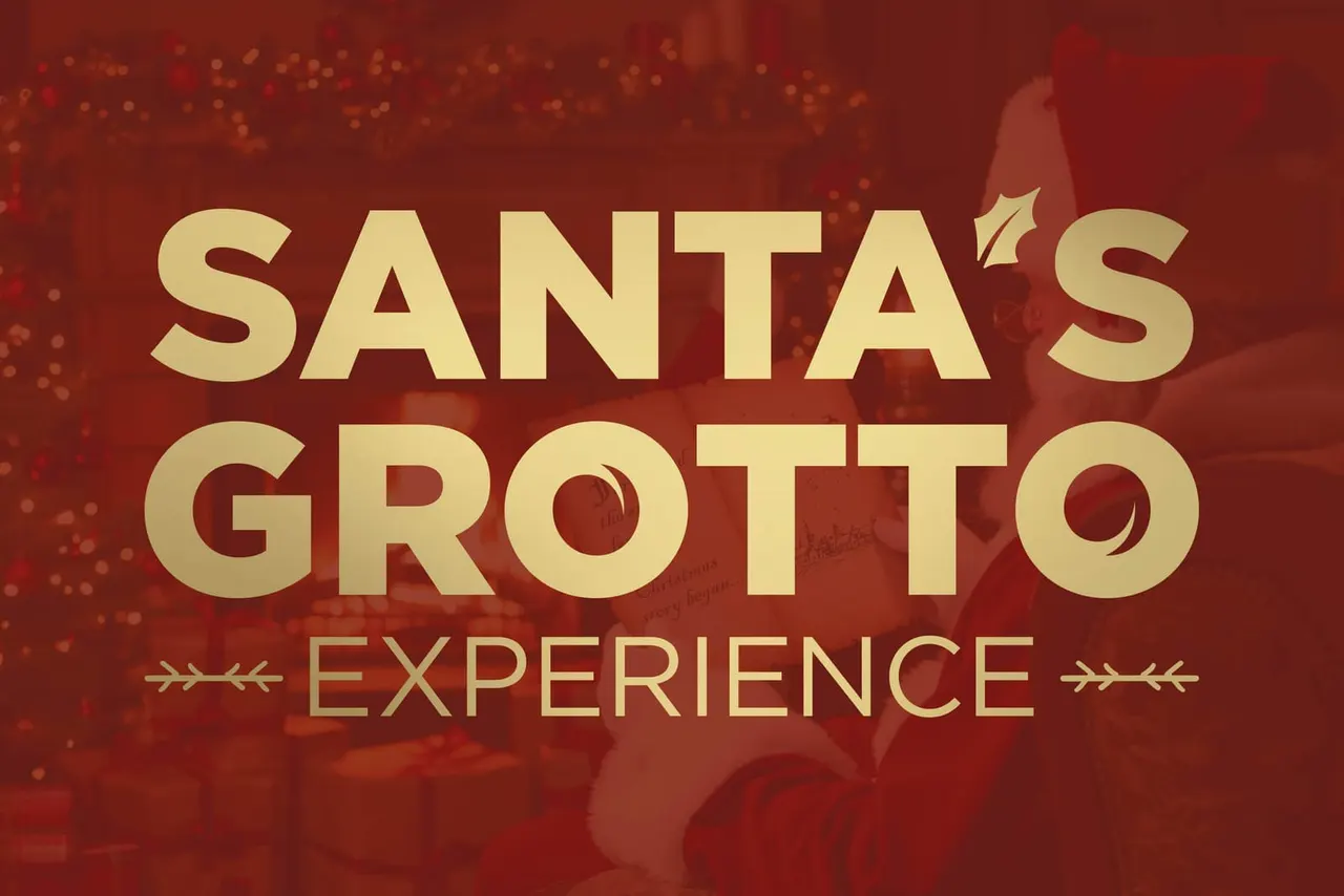 Santa's Grotto festive poster artwork for East Bridgford Garden and Home