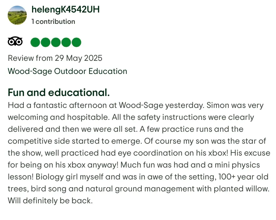 This is a designed graphic — a testimonial review card.

GRAPHIC