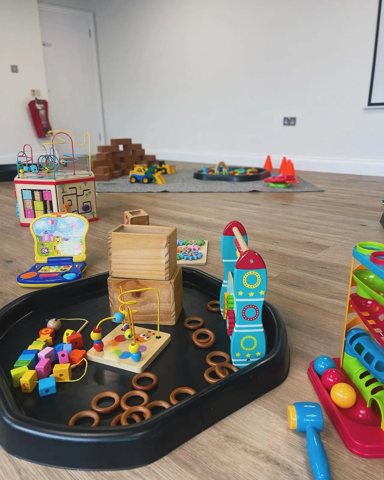Boutique soft-play playroom with toys and mats at The Hub Syston