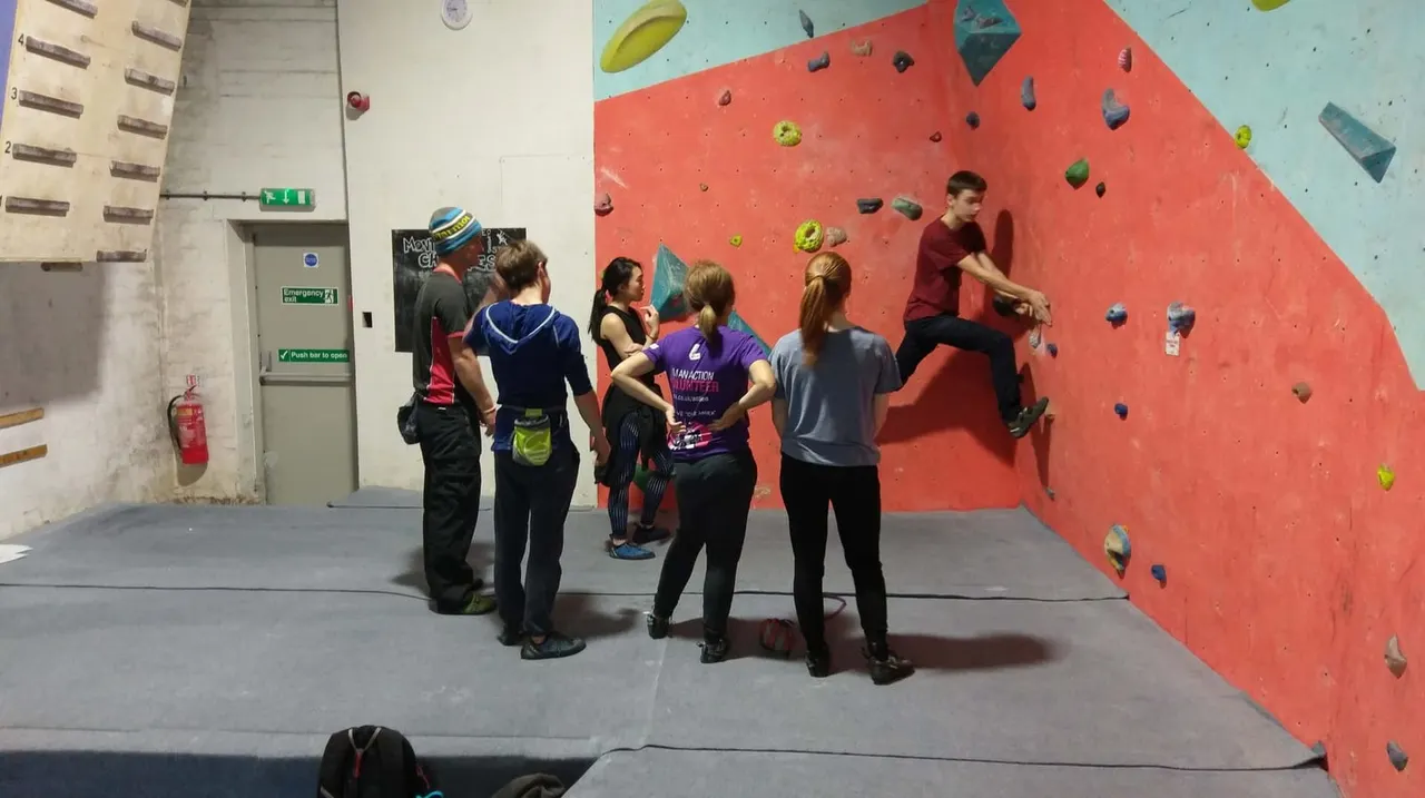 Climbing activity at Leicester Outdoor Pursuits Centre