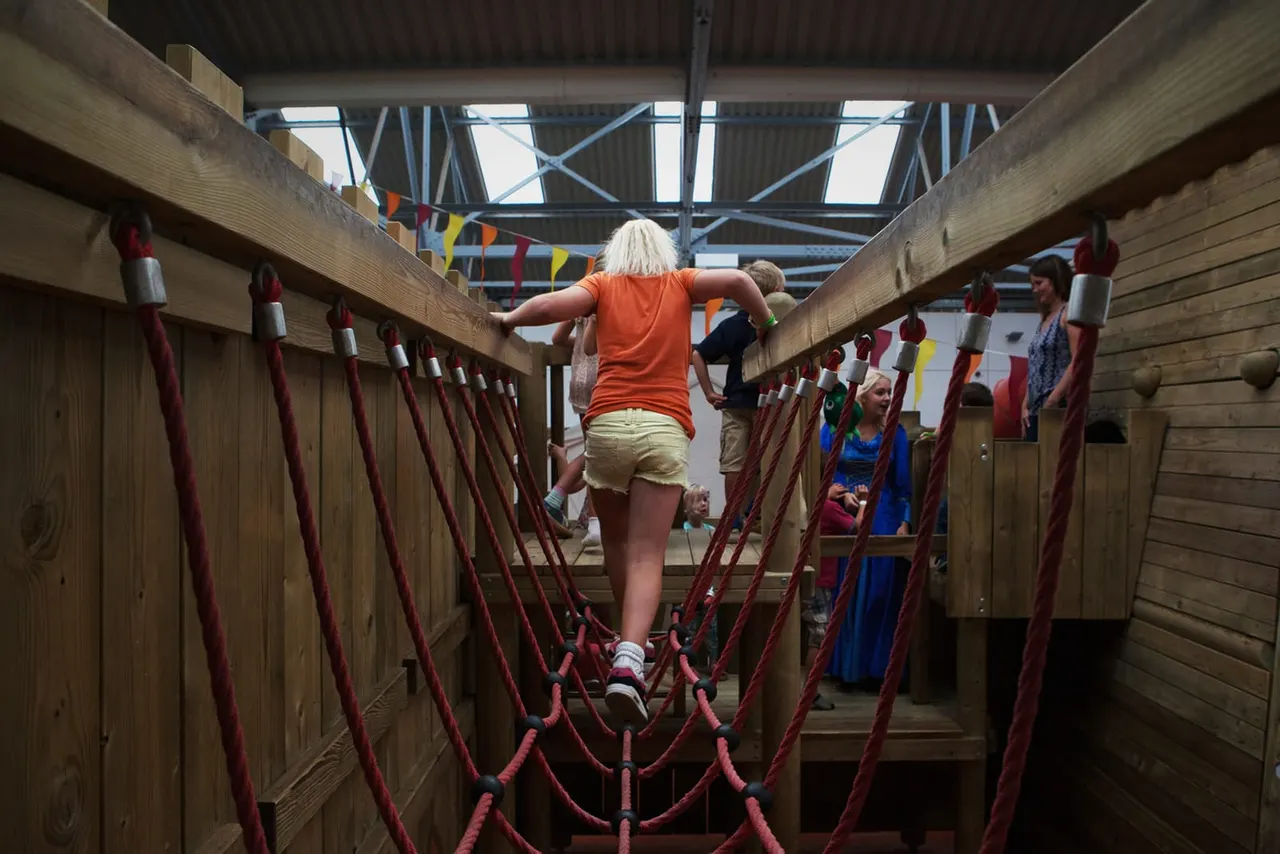 Timber castle at Parc Play Cardiff