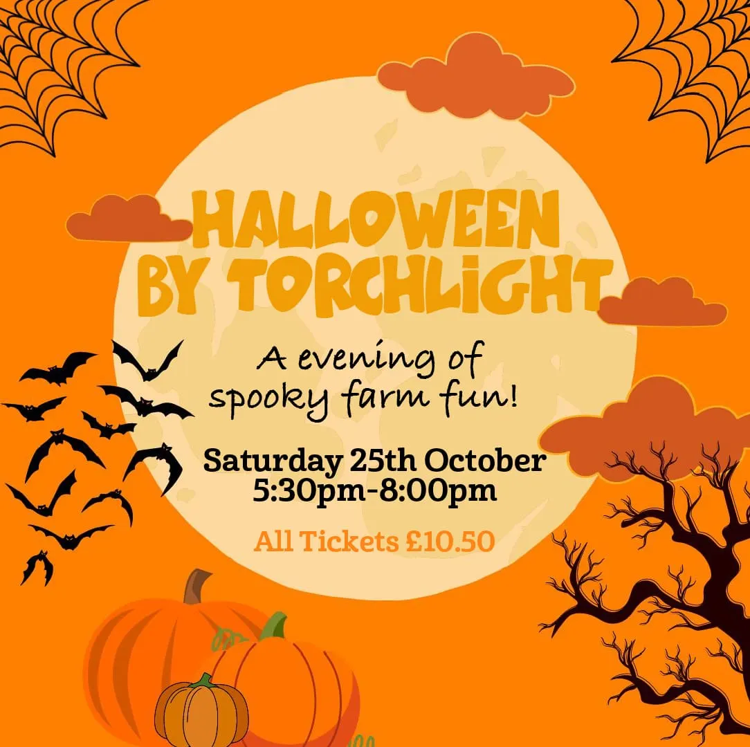 Halloween by Torchlight Family evening promotional poster for White Post Farm