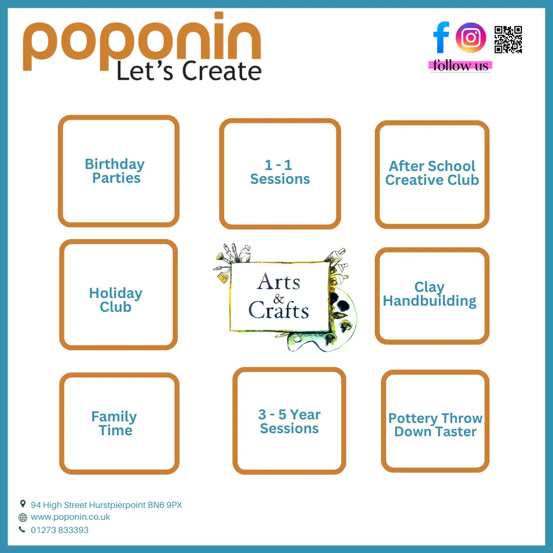 poponin - make art, crafts & pottery