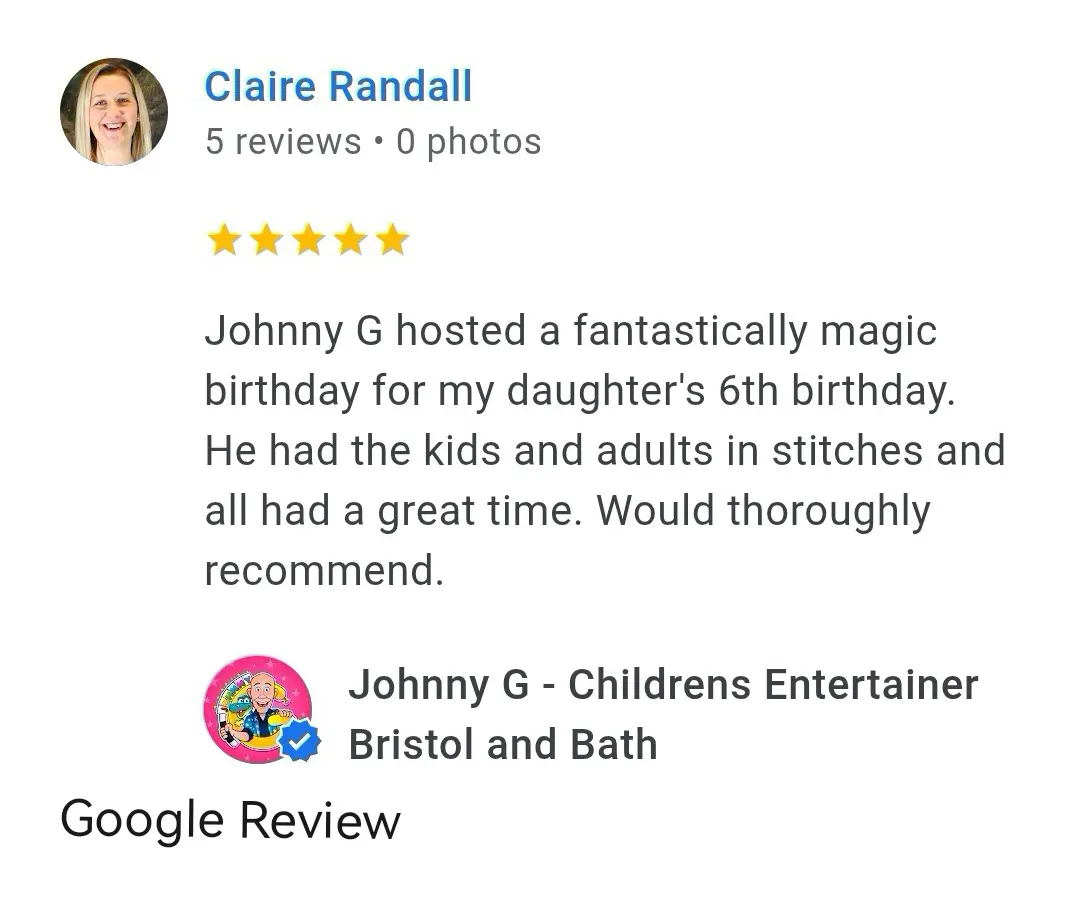 Johnny G - Childrens Party Entertainer Bristol and Bath