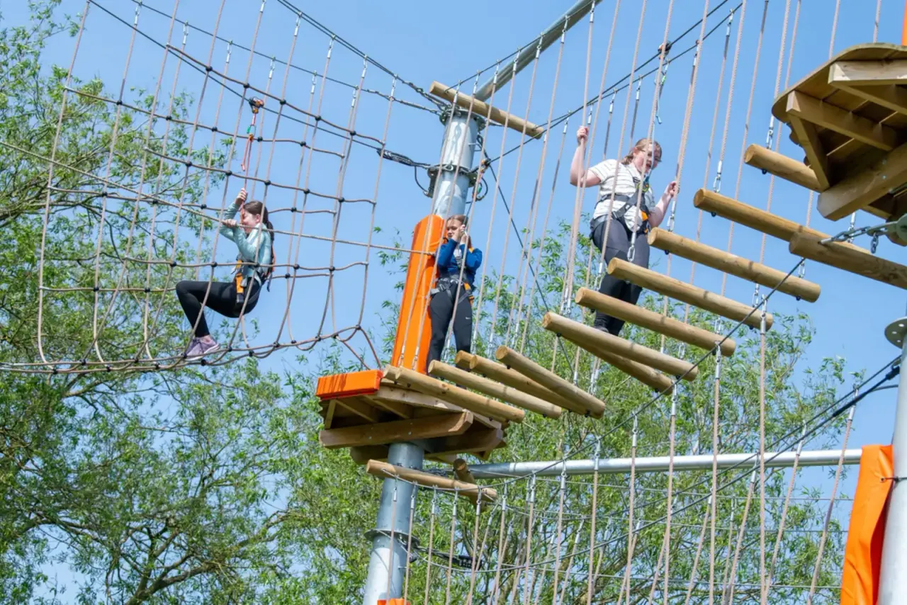 Mill Waters adventure course above Kings Mill Reservoir
