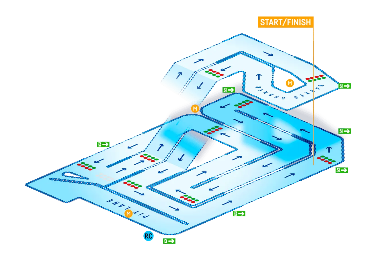 TeamSport Leicester indoor track map