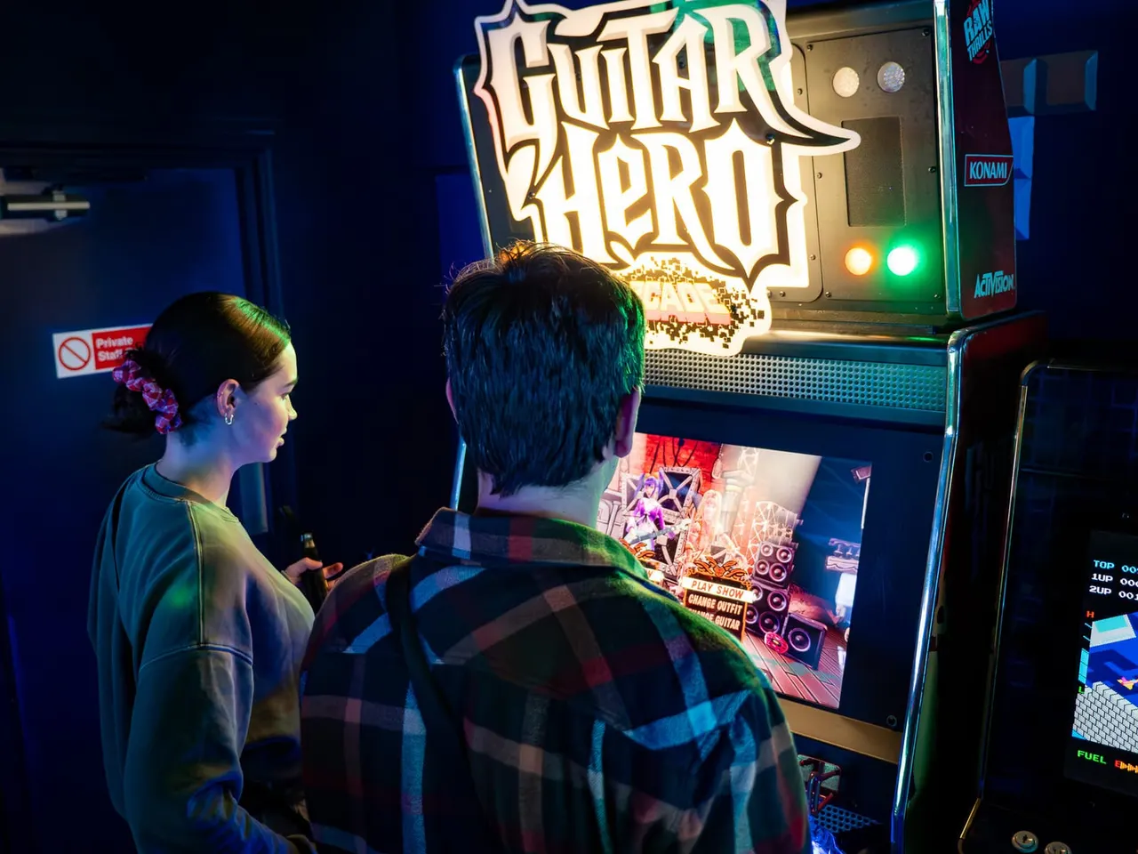 Arcade cabinets and neon