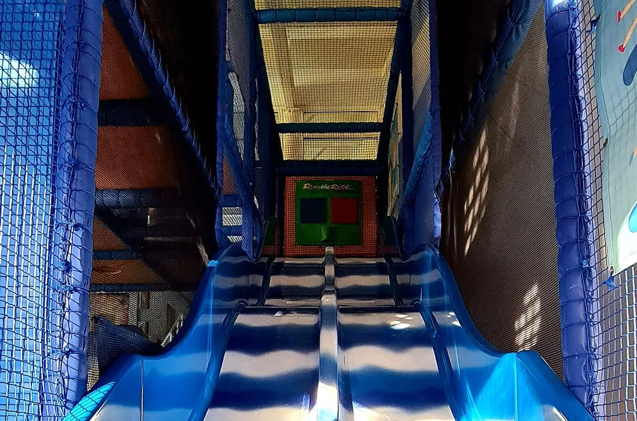 Little Treasure soft-play slide inside the pirate frame