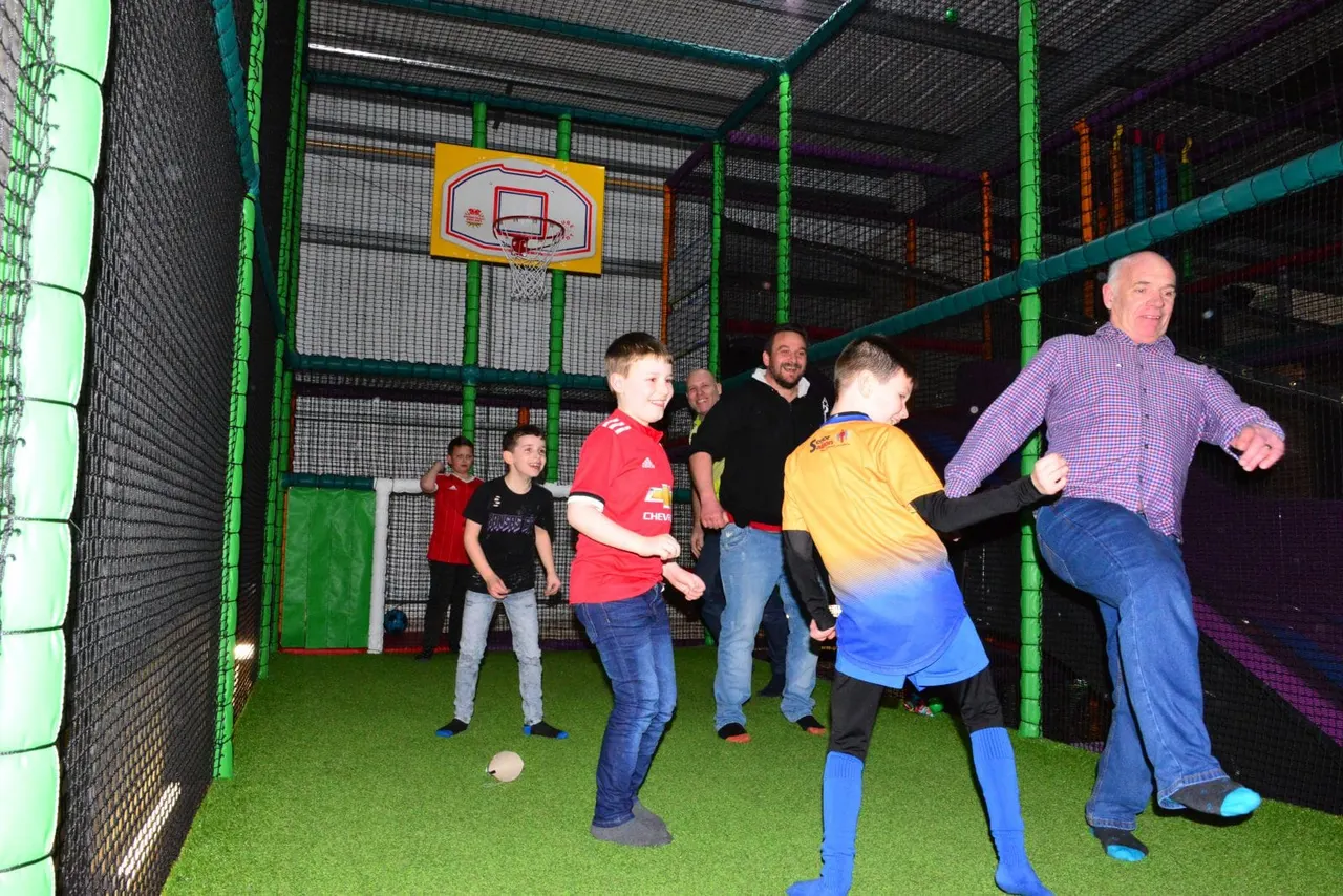 Indoor play frame at Squiggles Playden Hucknall