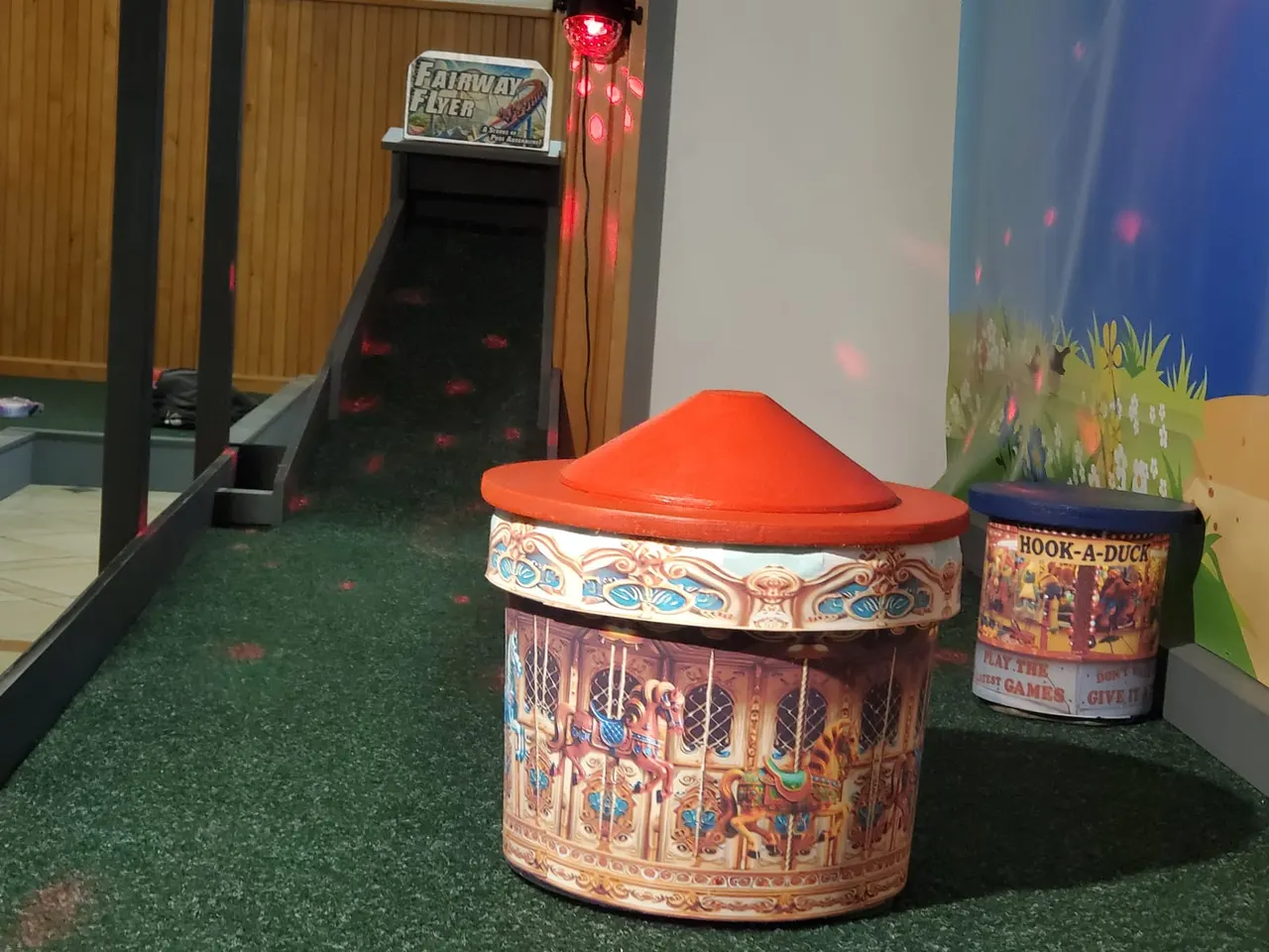 Fairground-themed hole at Seasons Mini Golf