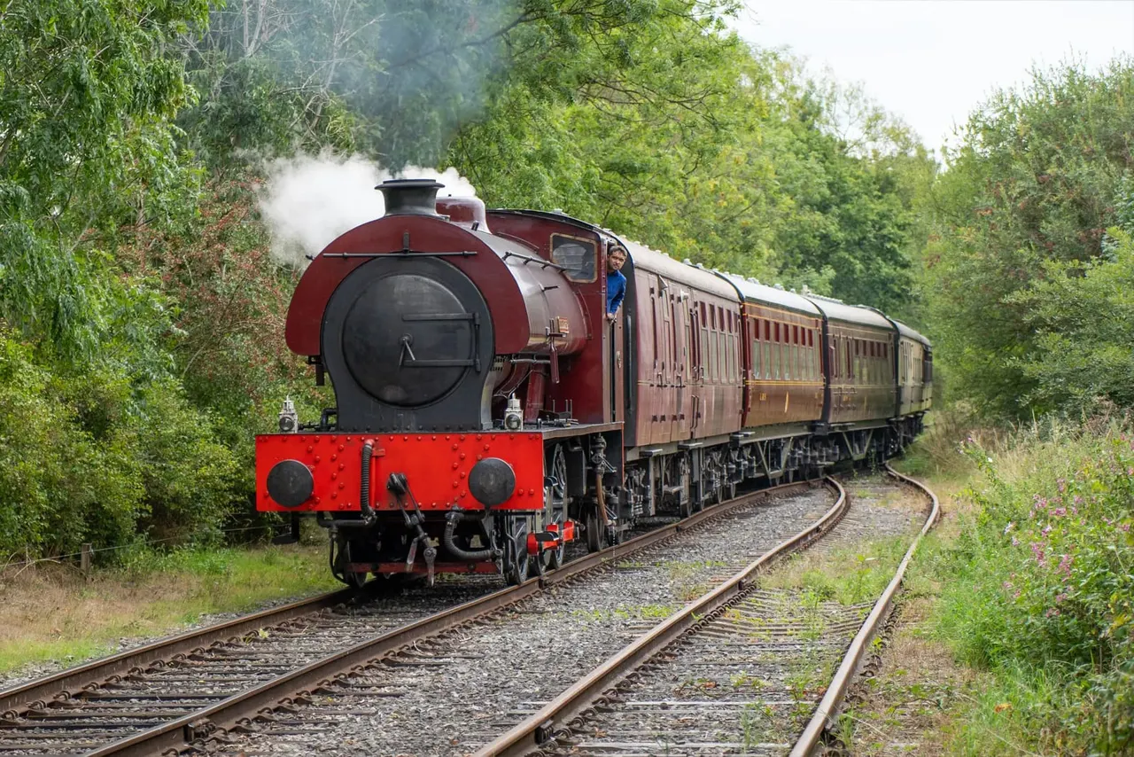 Steam or diesel train along the Ecclesbourne Valley