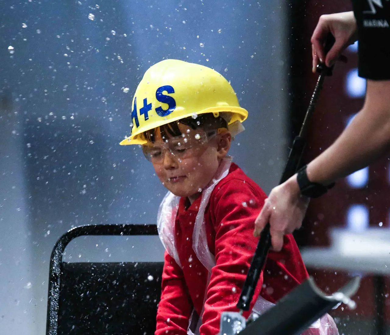 Children launching water rockets