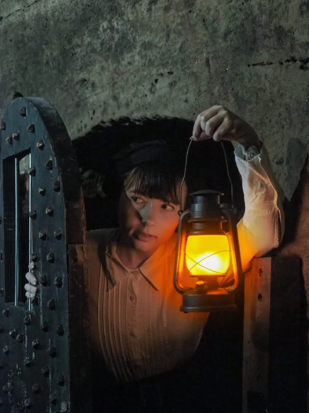Portrait lantern and gaol door scene from the operator Ghosts page