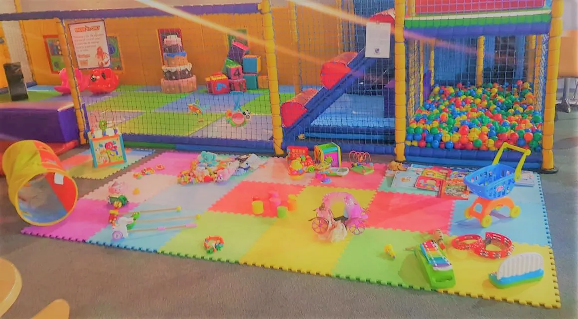 Toddler soft-play frame and ball pit at Hocus Pocus Soft Play
