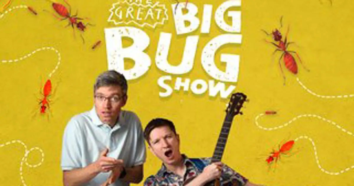 Poet Simon Mole and musician Gecko performing The Great Big Bug Show