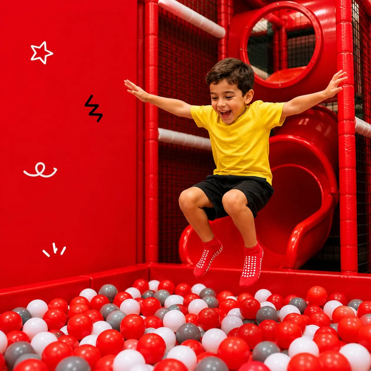 Nottingham Fun Valley play area with ball pit and soft play frame