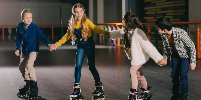 Sports hall at Redhill used for Friday roller disco sessions
