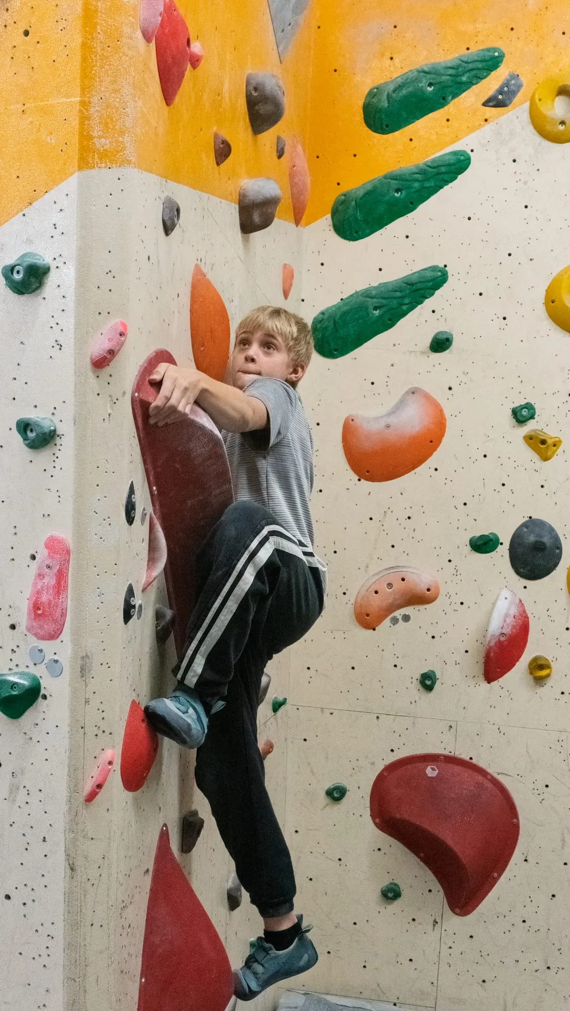 Young climber at a Social Climbing activity