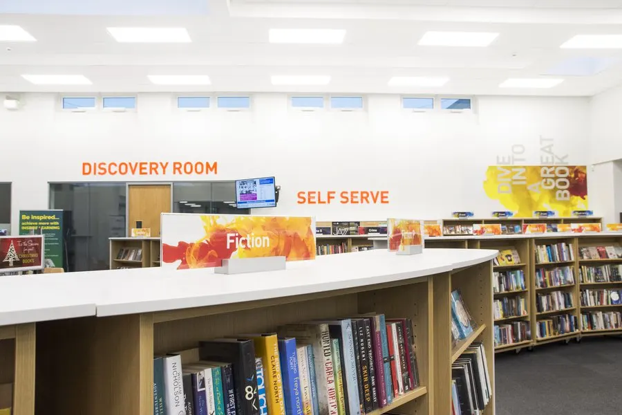 Beeston Library interior reading space