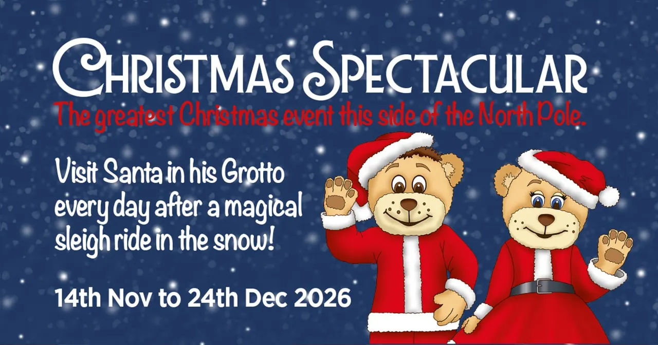 Official 2026 Christmas Spectacular event art for Sundown Adventureland