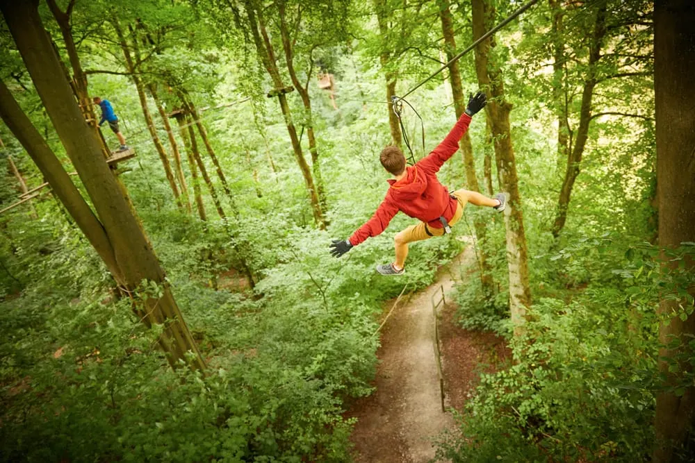 Go Ape Buxton high ropes course in Grinlow Woods