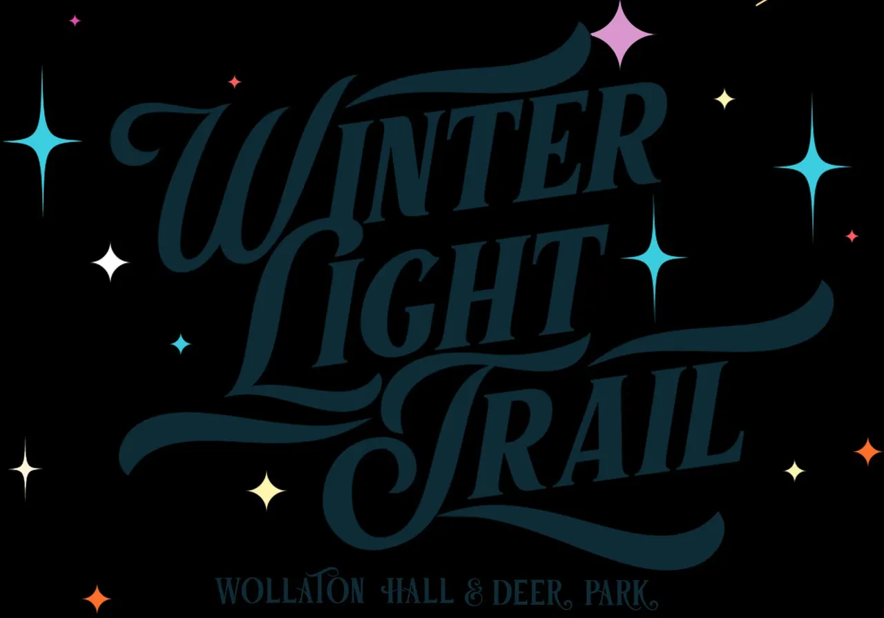 Official Winter Light Trail titled graphic for Wollaton Hall and Deer Park