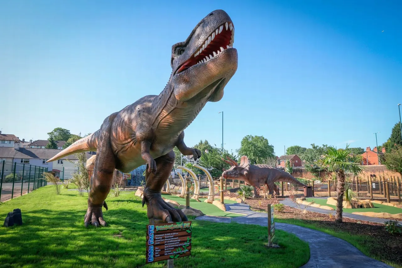 Jurassic Cove adventure golf course with dinosaur theming
