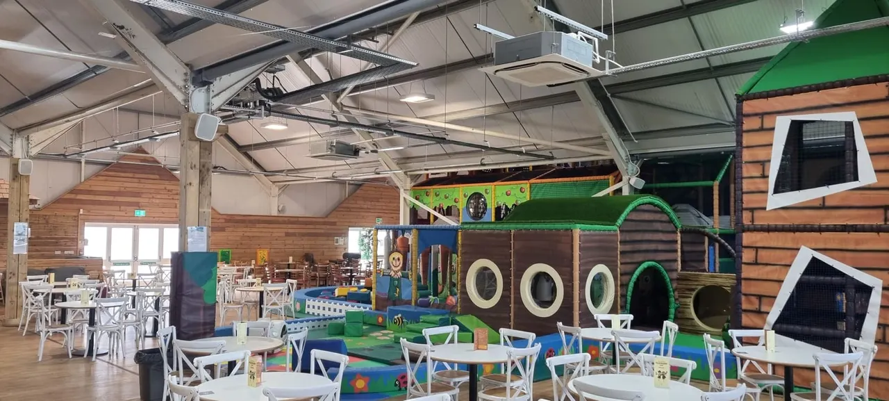 Playbarn soft play climbing and slides