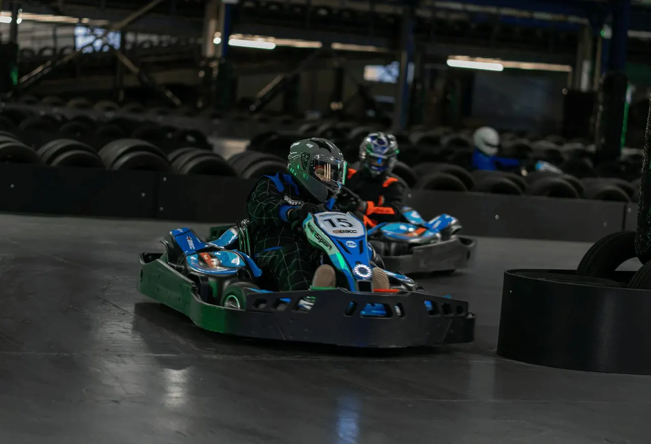 Go-karting session still from TeamSport Leicester pages