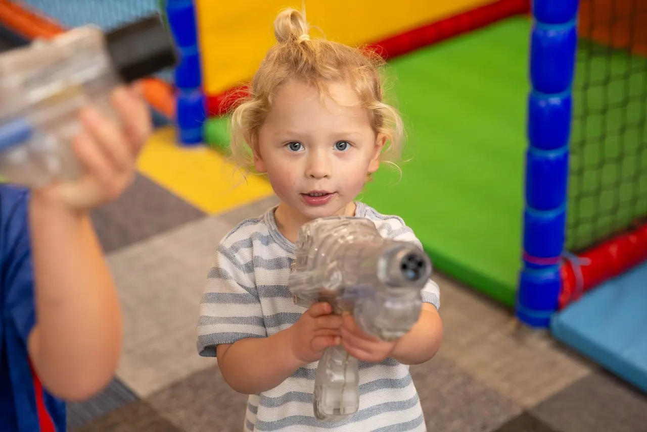 Indoor soft-play frame at Vikings Hathern
