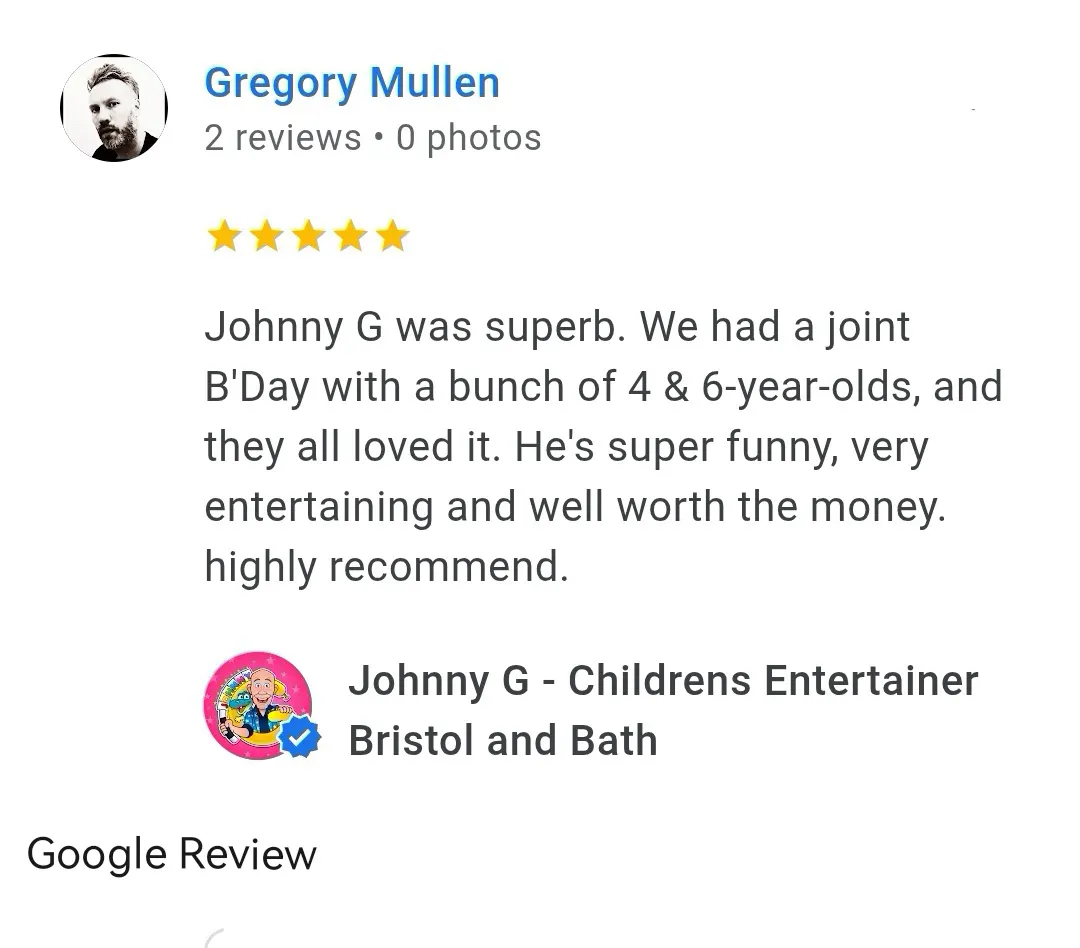 Johnny G - Childrens Party Entertainer Bristol and Bath